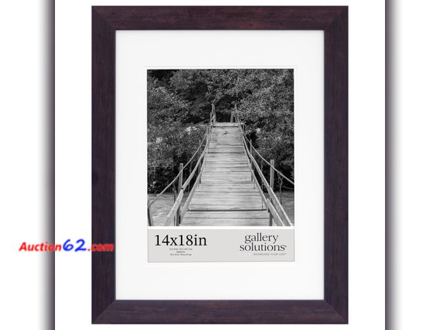 Lot 44-1116i - Gallery Solutions - 14"x18" Wall Picture Frame - Double White Mat - Matted for 10"x13" Image - Versatile Display Option for Your Cherished M...