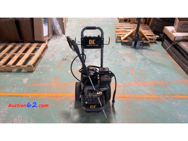 Lot 44-1634e - BE 3400 PSI 2.5 GPM Pressure Washer with PowerEase 225 Engine E-Commerce Return, A basic inspection has been given to this item. Sold AS-IS....