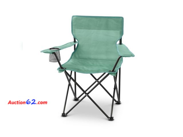 Lot 44-722o - Adult Outdoor Portable Camp Chair Dealworthy™ - Sage Green: Steel Frame, 225 Lb Capacity See All Photo's Not Tested Appears New with box dam...