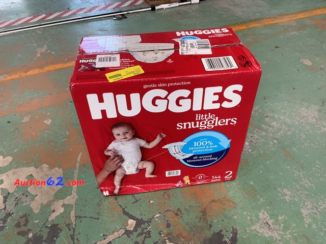 Lot 44-569p - Huggies Little Snugglers Baby Diapers, Size 2 (12-18 lbs), 144 Count Appears New, A basic inspection has been given to this item. Sold AS-IS...