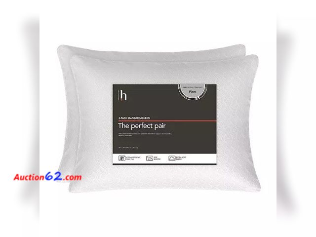 Lot 44-1556m - Home Expressions Perfect Pair 2-Pack Standard/Queen Pillows, One Size, White See All Photo's Not Tested Appears New, A basic inspection has ...