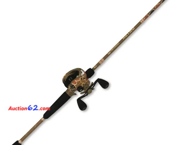 Lot 44-7319b - Proficiency 7' retro camo one-piece rod and reel combo Appears New, A basic inspection has been given to this item. Sold AS-IS.