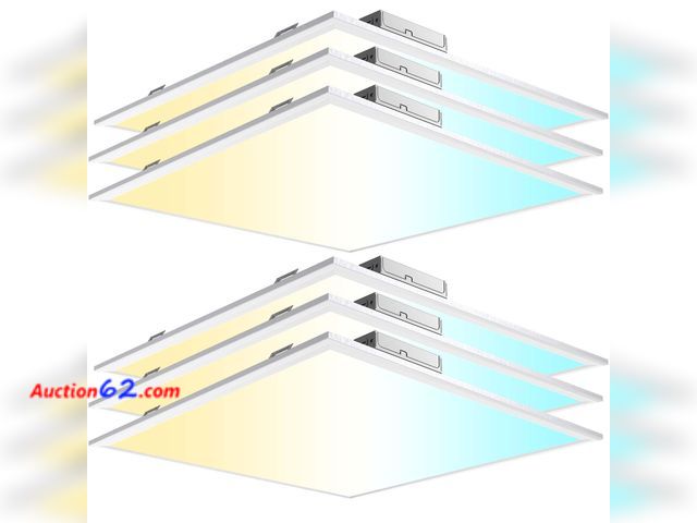 Lot 44-1154o - $189.99 Retail price - AIKVSXER 6 Pack 2x2 LED Flat Panel Light 40W 3000K/4000K/5000K, Brightness Dimmable 2x2 LED Light Drop Ceiling, 4400L...