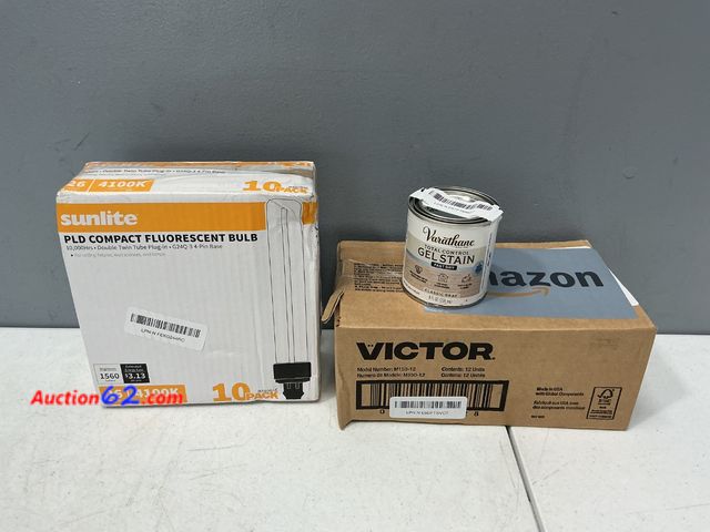 Lot 44-2624m - Sunlite PLD Compact Fluorescent Bulb &amp; Varathane Gel Stain Not Tested See All Photo's E-Commerce Return, A basic inspection has been giv...