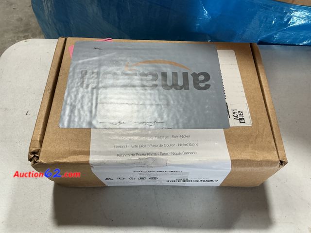Lot 44-117w - Amazon Basics Straight Door Lever- Passage- Satin Nickel E-Commerce Return, A basic inspection has been given to this item. Sold AS-IS.
