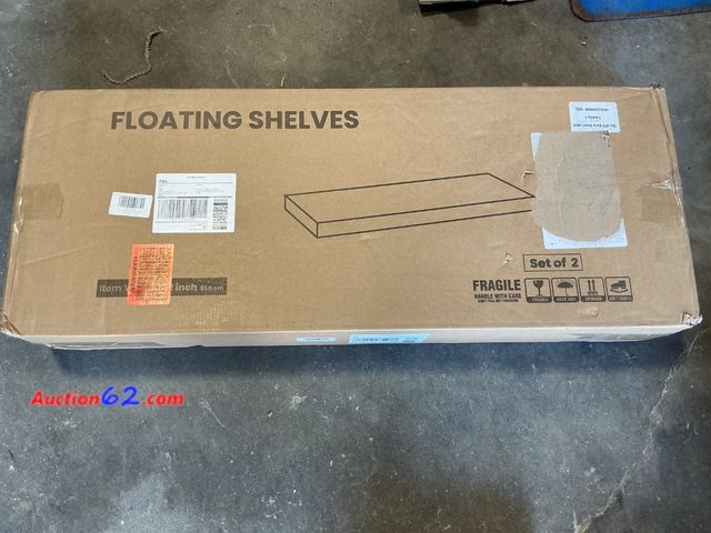 Lot 44-158e - Floating Shelves Set of 2 Black 32 Inch See All Photo's E-Commerce Return, A basic inspection has been given to this item. Sold AS-IS.