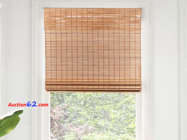Lot 44-1649e - Natural Bamboo Roller Blinds unknown size Appears New, A basic inspection has been given to this item. Sold AS-IS. See All Photo's Not Teste...