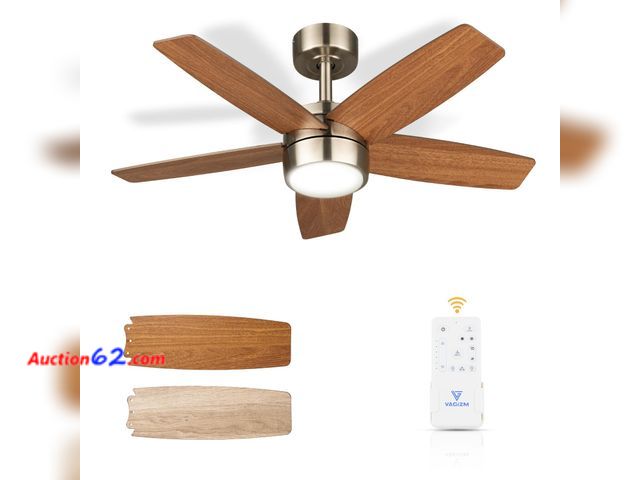 Lot 44-1143o - Vagizm Ceiling Fan with Light Remote: 36 Inch Small Ceiling Fans for Kids Bedroom Dorm Room Small Room- Reversible Quiet DC Motor Dimmable L...