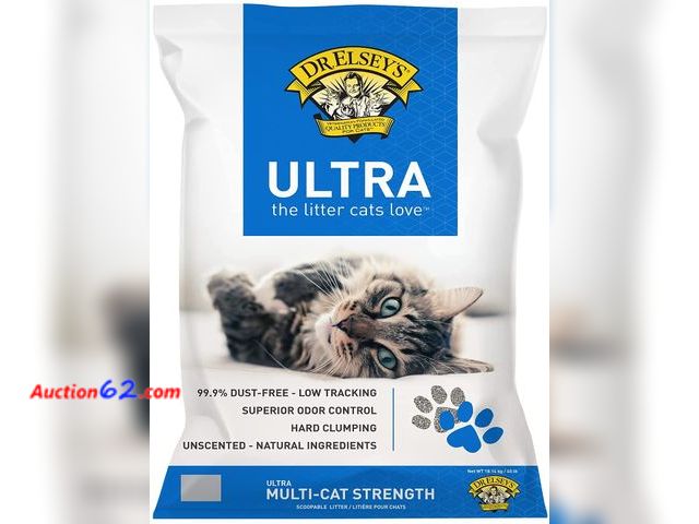 Lot 44-253p - Dr. Elsey's Ultra UnScented Clumping Clay Cat Litter 40 lb. Bag Appears New, A basic inspection has been given to this item. Sold AS-IS.