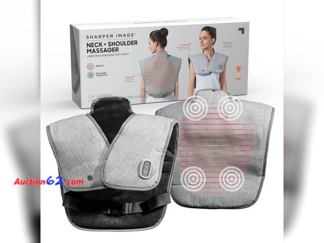 Lot 44-2646w - Sharper Image Heated Neck and Shoulder Massager Wrap Appears New, A basic inspection has been given to this item. Sold AS-IS. Not Tested See...