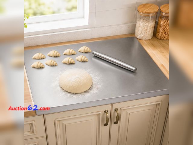 Lot 44-190m - $89.99 Retail price - Stainless Steel Cutting Board with Lip,Extra Large 31.5" L X 19.7" W See All Photo's Appears New, A basic inspection h...