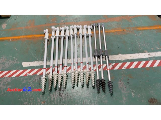 Lot 44-1660e - Lot of 13 Ground Screw Anchors for beach Umbrellas E-Commerce Return, A basic inspection has been given to this item. Sold AS-IS. Used See A...