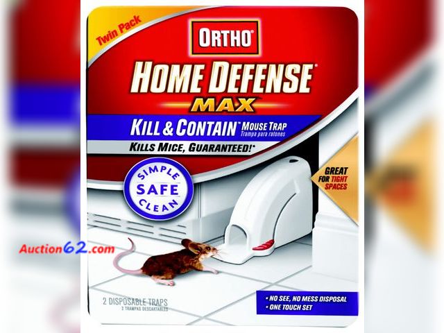 Lot 44-2735f - Ortho 0320110 Home Defense MAX Kill Contain Mouse Trap, (Older Model) Appears New, A basic inspection has been given to this item. Sold AS-I...