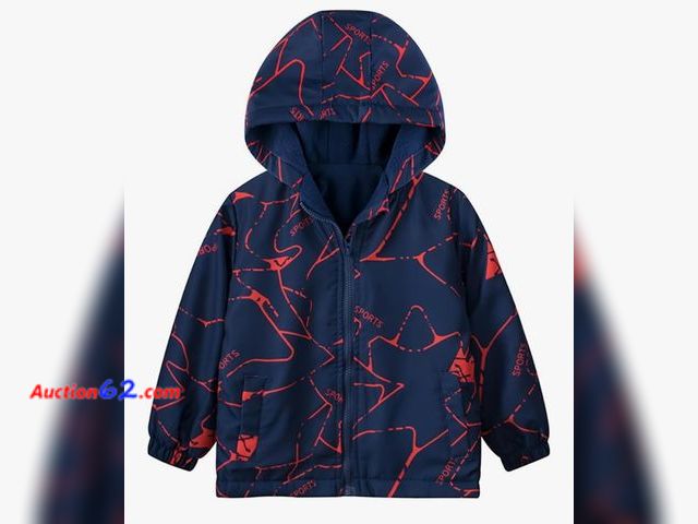 Lot 44-6630t - Size 7 years Boys' Fleece Sherpa Lined Full Zip Cardigan Jacket Kids Hoodie Appears New, A basic inspection has been given to this item. Sol...