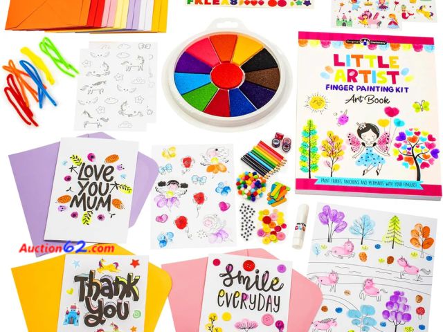 Lot 44-3040q - Original Stationery Little Artist Finger Painting Kit - New in Sealed Box - See Pictures Never opened, Factory Sealed