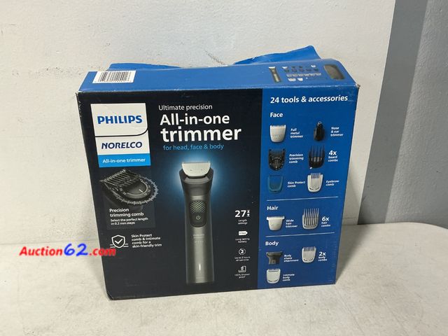 Lot 44-832 - Philips Norelco All-in-One Trimmer 27 Piece Set See All Photo's E-Commerce Return, A basic inspection has been given to this item. Sold AS-I...