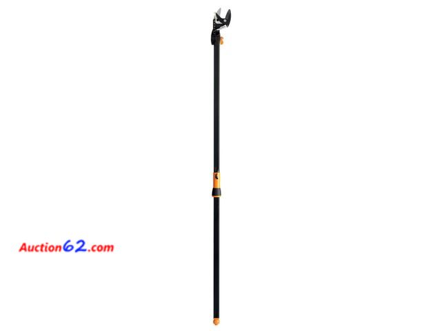 Lot 44-680p - Fiskars 5ft Ropeless Tree Trimmer with Rotating Head, Long Handle Stik Pruner, Branch Cutter to Prune High Branches or Low Shrubs, Garden an...