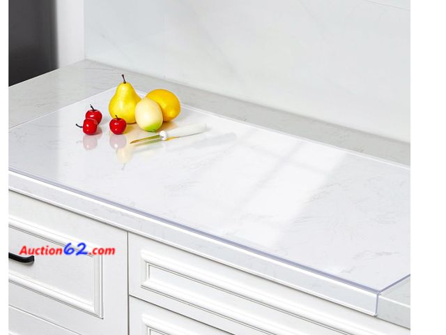 Lot 44-1776 - $88 Retail price- Wesiti Large Acrylic Cutting Board with Lip Non Slip 47"L X 22"W Clear Cutting Board Chopping Acrylic Countertop Protector...