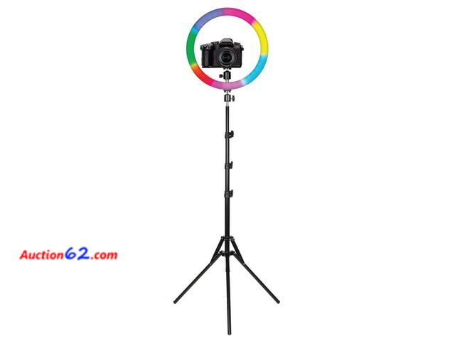 Lot 44-2647w - Sunpak 12" RGB Ringlight Appears New, A basic inspection has been given to this item. Sold AS-IS. Not Tested See All Photo's