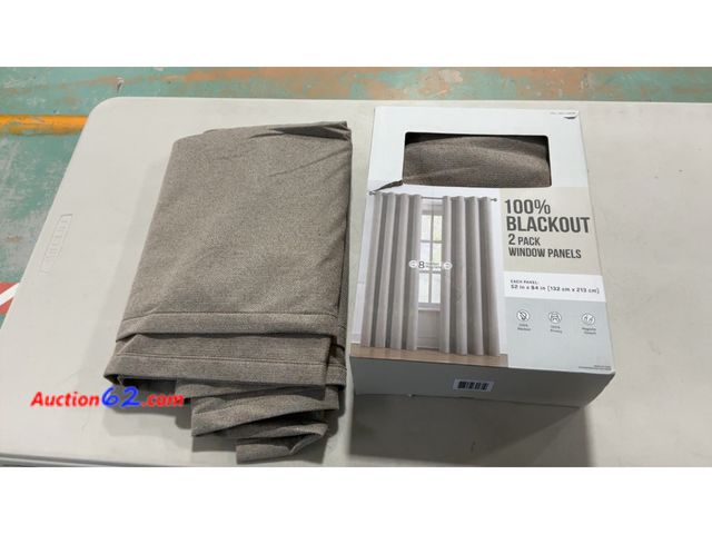 Lot 44-4033w - 100% Blackout Window Curtain Panels 2 Pack - Gray Not Tested See All Photo's Appears New, A basic inspection has been given to this item. So...