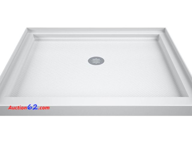 Lot 44-295M - DreamLine SlimLine 42 in. D x 42 in. W x 2 3/4 in. H Center Drain Single Threshold Shower Base in White, DLT-1142420 See All Photo's Appears...