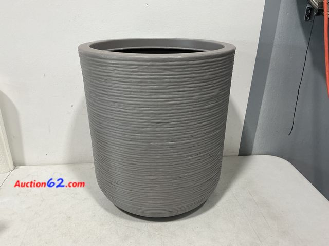 Lot 44-989m - Threshold Fluted Composite Planter Gray 16" DIA x 16" H Not Tested See All Photo's E-Commerce Return, A basic inspection has been given to t...