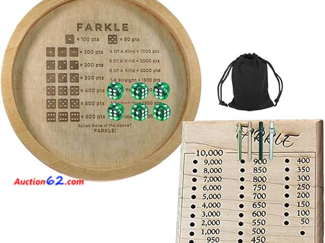 Lot 44-9067i - Farkle Classic Dice Game Tray with Score Board Appears New, A basic inspection has been given to this item. Sold AS-IS.