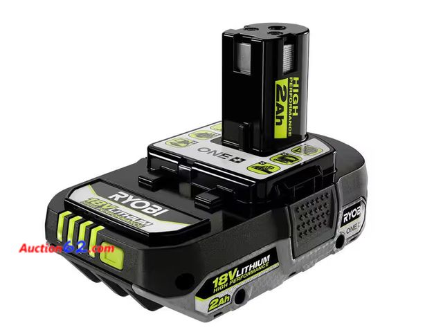 Lot 44-197g - Retail of $89- ONE+ 18V 2.0 Ah Lithium-Ion HIGH PERFORMANCE Battery Powers on, not tested further