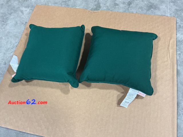 Lot 44-128i - Green Pillows - Set of 2 Appears New, A basic inspection has been given to this item. Sold AS-IS.