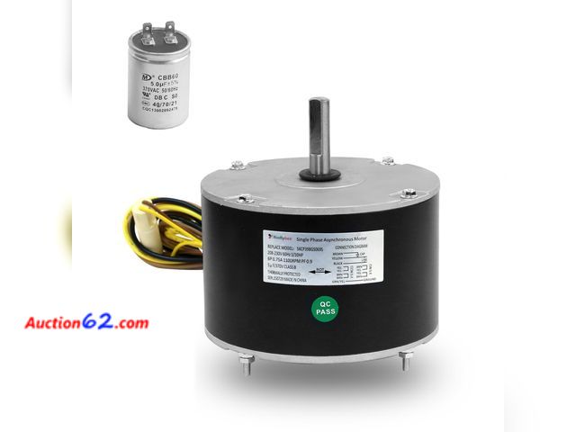 Lot 44-2989e - $76.99 Retail price - 5KCP39BGS069S Condenser Fan Motor Replacement for Carrier #3S001, #GE3907 Genteq Bryant Payne Dayton AC/Air Conditione...