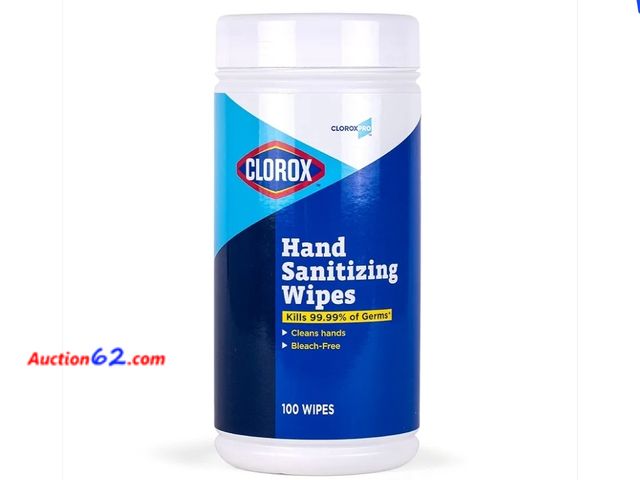 Lot 44-6582p - CLOROX Pro Hand Wipes in Resealable Canister - Alcohol Free Travel Wipes for Hands with BZK, 100 Count Appears New, A basic inspection has b...