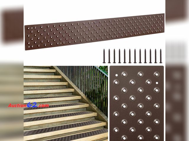 Lot 44-249m - Gisafai 4 Pcs Aluminum Non Slip Stair Tread 30 x 3.75 Inch Metal Nosing See All Photo's Appears New, A basic inspection has been given to th...