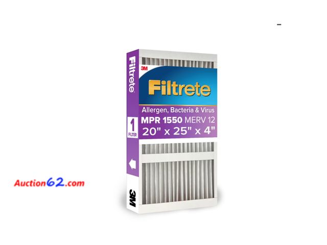 Lot 44-1746a - Filtrete 1550 MPR Air Filter 20x25x4 See All Photo's Not Tested Dented Appears New, A basic inspection has been given to this item. Sold AS-...