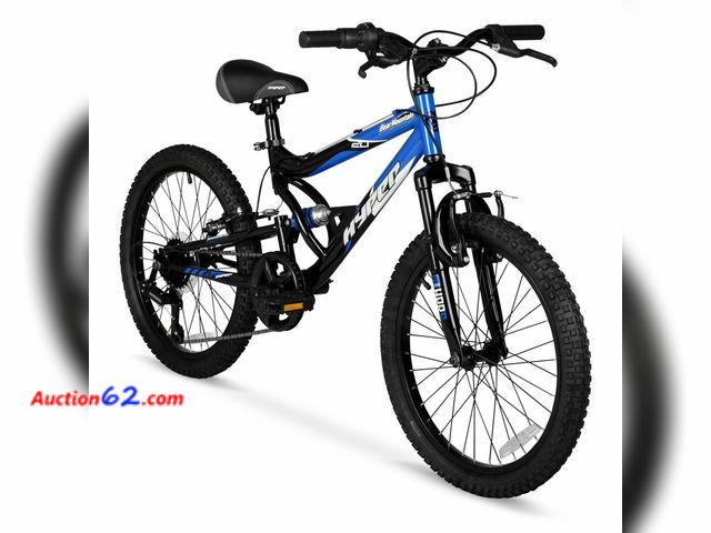 Lot 44-610j - $199 Retail price - Hyper 20" Full Suspension Bear Mountain Bike - Black/Blue: 7-Speed, Steel Frame
 Not Tested See All Photo's Appears New,...