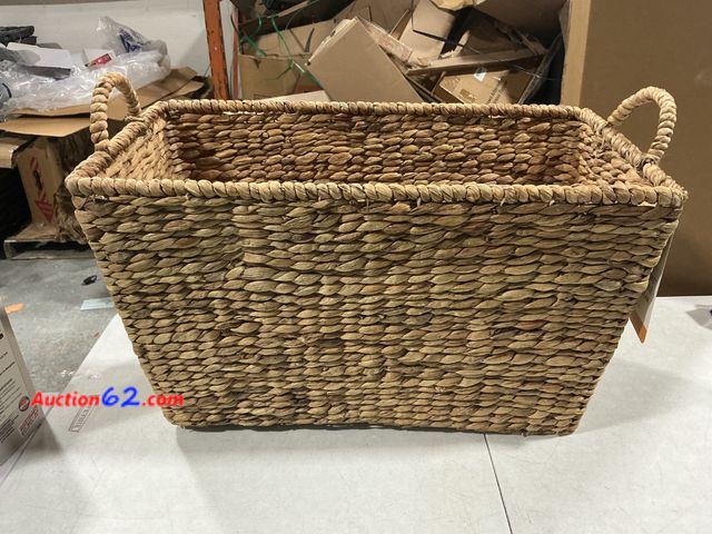 Lot 44-1231j - Water Hyacinth Woven Basket with Handles See All Photo's Not Tested E-Commerce Return, A basic inspection has been given to this item. Sold ...