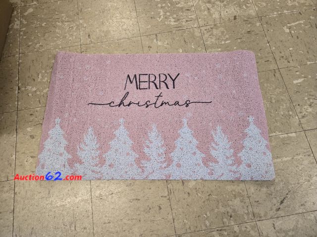 Lot 44-6659t - Pink Merry Christmas Non-Slip Door Mat Coir Outdoor Indoor Rugs 17x29 Appears New, A basic inspection has been given to this item. Sold AS-I...