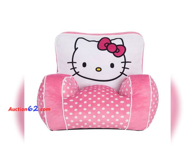 Lot 44-128b - Retail of $49.99-Hello Kitty Kids' Compressed Foam Plush Chair Pink E-Commerce Return, A basic inspection has been given to this item. Sold ...