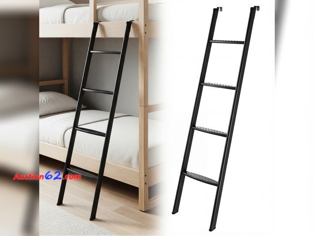 Lot 44-111 - JY PERFORMANCE RV Bunk Bed Ladder, 50 Inch Anti-Slip Bunk Ladder, Heavy Duty 330lbs Max Capacity, Extra Wide Foot Steps, Integrated Hooks fo...