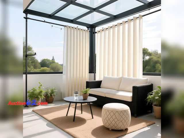 Lot 44-1574m - Seamless Room Divider for Privacy Separation Wall Rod, Black, 32-161" Wide See All Photo's Not Tested Appears New, A basic inspection has be...