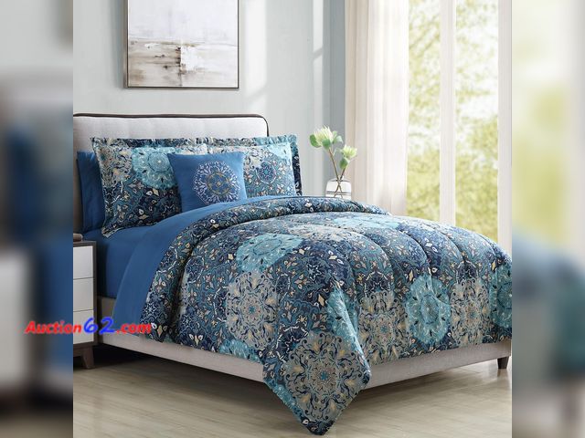 Lot 44-2603m - Modern Threads 8-Piece Printed Reversible Complete Bed Set Granada Full Not Tested See All Photo's Appears New, A basic inspection has been ...