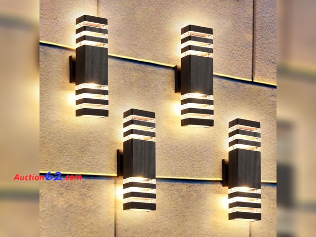 Lot 44-1874 - $98.99 Retail price - ZSMAIKU 4 Pack Square Up and Down Lights Outdoor Light Fixture,14W IP65 3000K 1100LM Warm White,Porch Lights Outdoor, ...