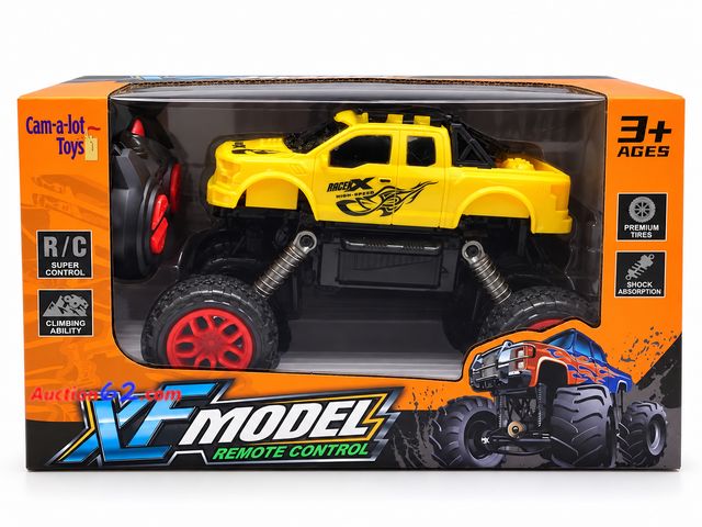 Lot 44-6156m - YELLOW XF Model Remote Control Rock Climber,  Off Road Ready, ages 3+ 27MHz,  Cam-A-Lot Toys. Appears New, A basic inspection has been given...