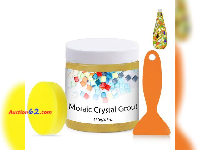 Lot 44-2961e - CAMUTKRY Mosaic Crystal Grout, Mosaics Tile Tools, Mosaic Tile Accessories – Essential for Handmade Grouting and Perfect for DIY Craft Proje...