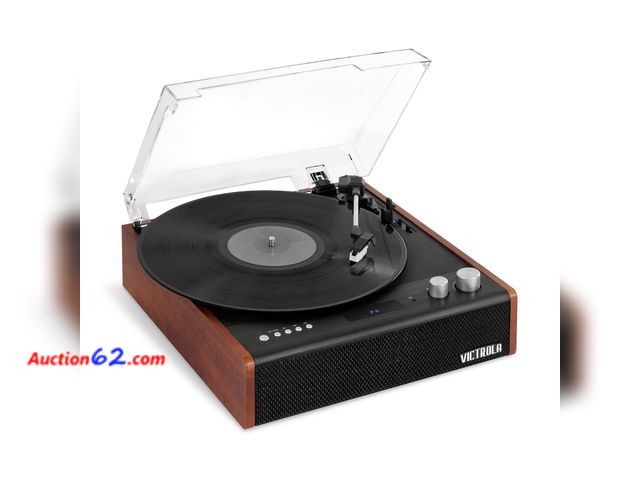 Lot 44-2652w - $139.99 Retail price - Victrola Brighton – Bluetooth Record Player – 3-Speed Turntable, Premium Ceramic Stylus, Vinyl Stream for Wireless St...