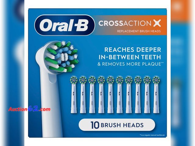 Lot 44-171b - Oral-B CrossAction Replacement Toothbrush Heads- 9 Count E-Commerce Return, A basic inspection has been given to this item. Sold AS-IS.