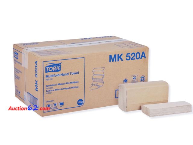 Lot 44-671b - Retail value $36- Tork Multifold Hand Towel, 9.13 x 9.5, Natural, 250/Pack, 16 Packs/Carton (MK520A) 1. Appears New, A basic inspection has ...