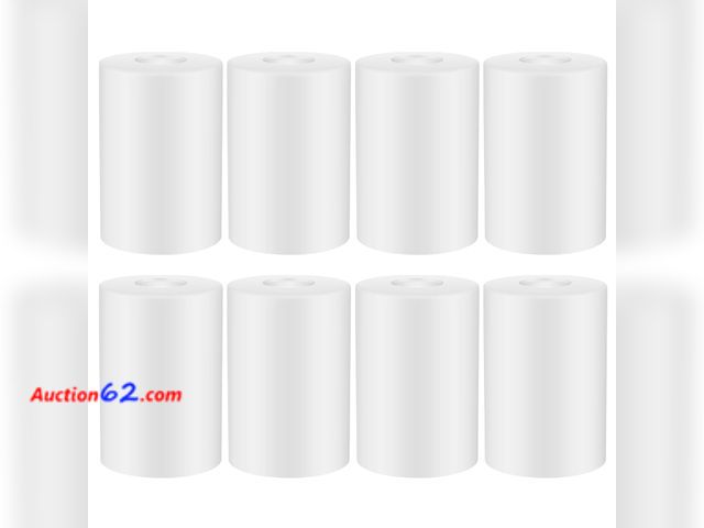 Lot 44-106 - Teenyyou 8 Pcs White Frosted Glass Shade Replacements for Pendant Light Fixtures Glass Lamp Shade Cover, 1-5/8 Inch Fitter E26 Base, 4"w x 6...