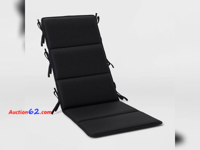 Lot 44-315p - 18.25"x42" Solid Adirondack Outdoor Chair Cushion Black - Room Essentials™ Appears New, A basic inspection has been given to this item. Sold...