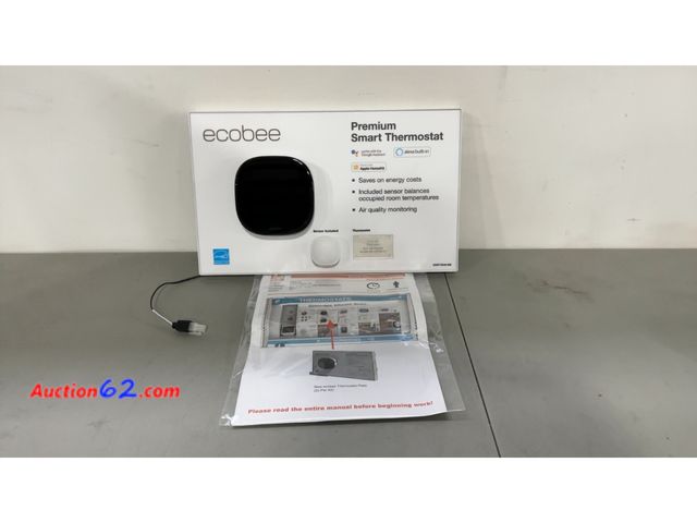 Lot 44-19j - $125 Retail price - Ecobee Premium Smart Thermostat Not Tested See All Photo's Appears New, A basic inspection has been given to this item. ...
