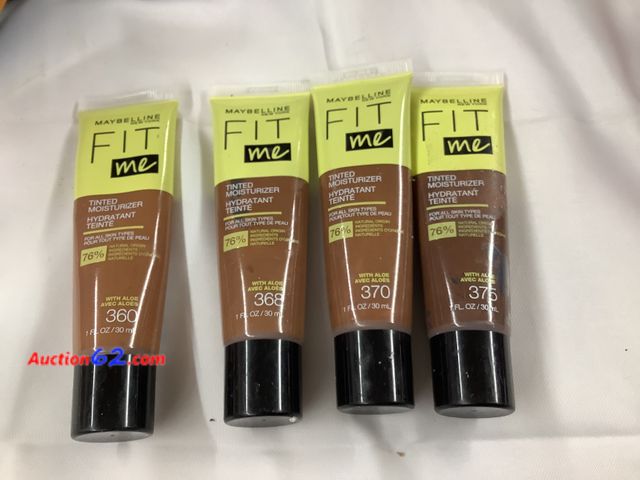 Lot 44-7570p - Lot of 4 maybelline fit me tinted moisturizer 360 370 368 375. Tubes have sticker residue. E-Commerce Return, A basic inspection has been gi...